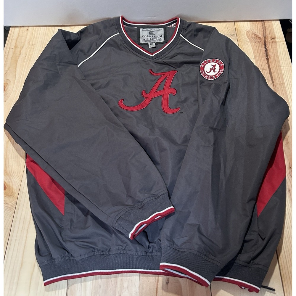 Alabama Crimson Tide Pullover‎ Jacket XL Colosseum Athletics Vented 1/4 Side Zip